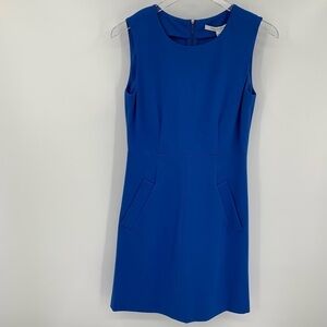 DVF Diane von Furstenberg Carpreena Blue Iris shift dress knit sleeveless New 6